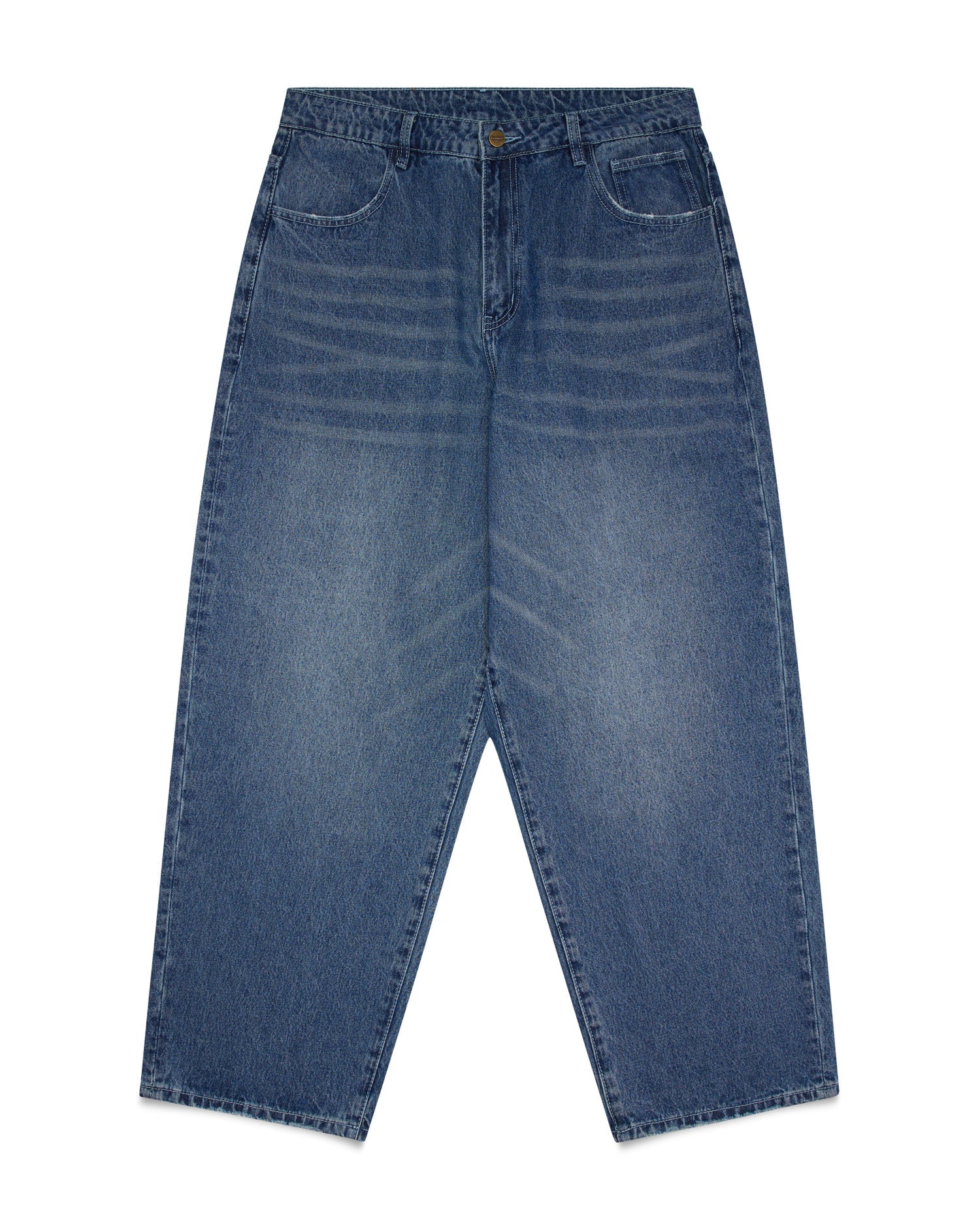 Shinzo Brand Deep Indigo Blue 13.5oz Phat Cut Denim Jeans