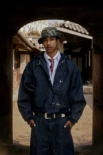 Shinzo Brand Okayama 15oz Blue Raw Japanese Denim Clasp Jacket