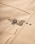 Shinzo Brand Shige 15oz Khaki Canvas Clasp Bomber Jacket