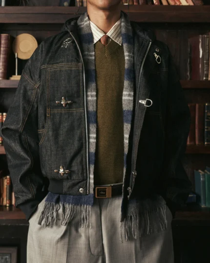 Shinzo Brand Okayama 15oz Blue Raw Japanese Denim Clasp Jacket